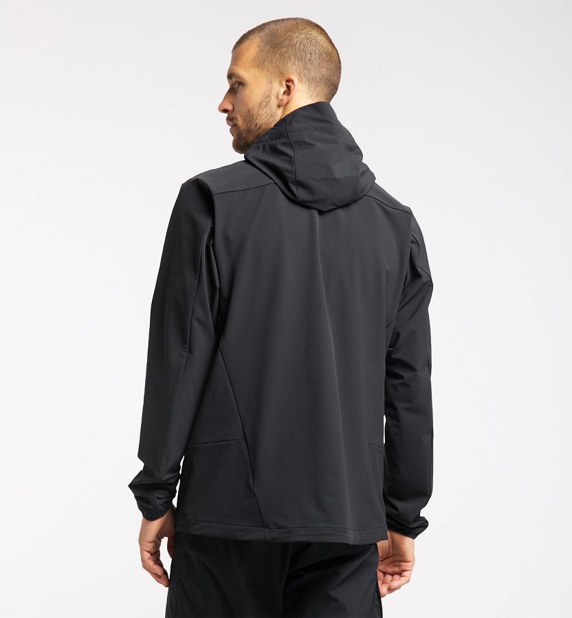 Haglöfs Mens Morän Windbreaker Black New Zealand 04368WFDT